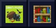 Alex's Mobs logo beside a bookshelf