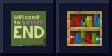 Better End logo beside a bookshelf