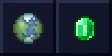 Biomes O' Plenty logo beside a emerald