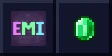 EMI logo beside a emerald
