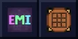 EMI logo beside a crafting table