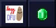 LazyDFU logo beside a emerald