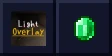 Light Overlay logo beside a emerald
