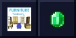 Macaw's Furniture logo beside a emerald