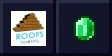 Macaw's Roofs logo beside a emerald
