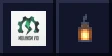 Mekanism logo beside a lantern