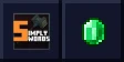Simply Swords logo beside a emerald