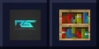 Refined Storage logo beside a bookshelf