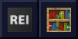 Roughly Enough Items logo beside a bookshelf