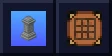 Waystones logo beside a crafting table