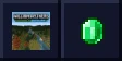 William Wythers' Overhauled Overworld logo beside a emerald